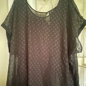 Sheer Polka Dot Blouse